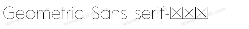 Geometric Sans serif字体转换